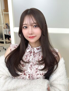 アフロートリノ(AFLOAT Leino) 大人可愛い韓国ヘア　レイヤーカット　顔まわりカット前髪薄め