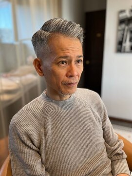 ザマンニューヨーク 南麻布店(THE MAN NewYork) 大人海外七三サイドパートフェード：尾上　雄輝
