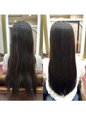 ダメージの気になる癖毛に髪質改善ストレート