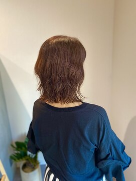 シスイ(sisui) ミディアムゆるふわデジタルパーマ/艶感ブラウンカラー