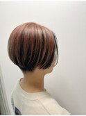 前下りボブ/刈り上げ/ショートボブ/アンブレラカラー