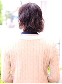 自然乾燥で決まるクセ毛風ボブヘアー