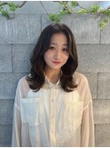 大人可愛い巻き髪スタイル/2wayシースルーバング/髪質改善カラー