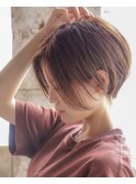 大人可愛い20代30代40代黒髪前下がりショートボブ丸みショート◎