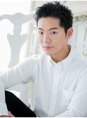 mod's姪浜/アップバングダークアッシュ束感スパイキーショートi