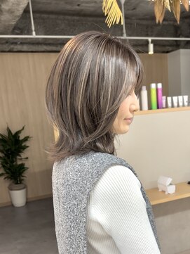 トト 船橋店(toto.) ☆ハイライトダブルシアーカラーカールセミディ姫カット［船橋]