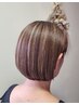 【カラー】ヘアカラー＋ハイライト＋トリートメント　￥13500～