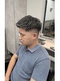 ホワイトハイライトパーマ アイロンパーマ 濡れパン