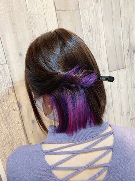 カルフール ロコ 草加西口店(Carrefour LOCO) インナーカラー,ショートボブ,個性派,透明感カラー,デザインヘア