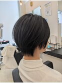 丸みショート×酸性ストレート