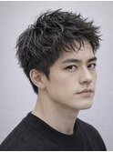 Haleニュアンスパーマスパイキーショートバーバーフェザーパーマ