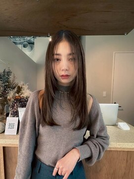 エルム 原宿 表参道(yelm) 【オリーブベージュ×レイヤーカット】#ダブルカラー