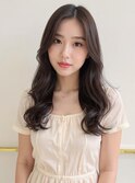韓国ヘア/透明感カラー/小顔に見せる顔まわりカット/ミディアム