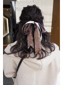 ヘアアレンジ　ハーフアップ