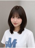  &nbsp;&nbsp;&nbsp;韓国風レイヤーミディ×ダークグレージュ