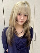アイトーキョーエス 渋谷(AI TOKYO S)&nbsp;ミルクティーブロンド/ハッシュカット/レイヤーカット/渋谷