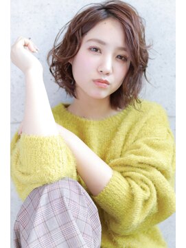 ラフィス ヘアー エイル 京橋店(La fith hair ail) 【La fith】 無造作カールショートボブスタイル