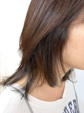 クオリス 上板橋店(QUALIS) 30代40代ベージュ系カラーダークインナーカラー/小顔/ローライト