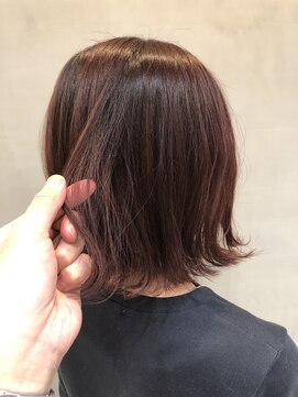 ブランシェ JR勝川駅前店 ぱっつんボブ☆ピラミンゴカラー