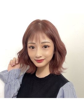 スリジエ(Cerisier) ミディアムウェーブ/大人カワイイ/トレンドのワインレッド