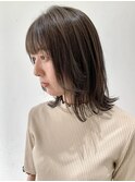 【FOLK】毛先切りっぱなしでも軽めに♪グレージュ外ハネボブ☆