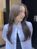 ノイ(noi) 顔周りレイヤーカットグレージュカラーくびれボブベージュカラー