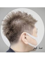 ピヴォヘアー(pivo hair) メンズカット グレージュ ベリーショート ハイトーンカラー