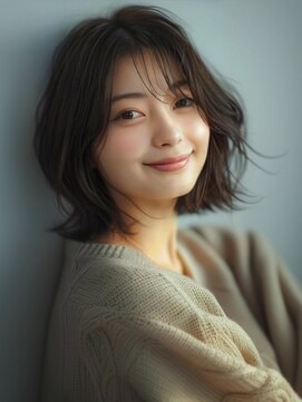 アルトリスト(Altruist Aging×HAIR&SPA) ★ダークアッシュ大人ガーリーボブ着物ミディアムレイヤーカット