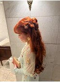 結婚式ヘア/ハーフアップ/卒業式ヘア/クラシカルヘアアレンジ