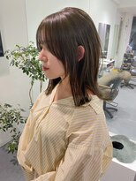 レフ(LEF)&nbsp;オリーブブラウン/カカオ/寒色系/ダブルカラー/くびれヘア/小顔