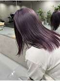 美髪パープルグレージュグレーベージュディープラベンダー