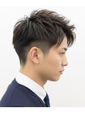 ▼フェザーショート/メンズカット/ツーブロック/ビジネスマン