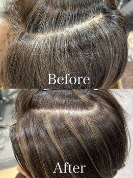 グラッシー センター北店(GLASSI) 白髪ぼかしハイライト★オリーブグレージュ★小顔ショート★坂田