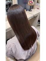 ラディシュ さがみ野(RADISH)&nbsp;美髪ストレートメテオ髪質改善ココアベージュ艶髪ロング20代30代