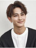 ナチュラルMen's爽やかセンターパート