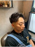 ピンパーマ×ベリーショート×スキンフェード×バーバースタイル