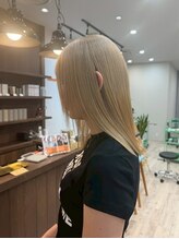 ニュースエン(newseN:) ミルクティーブロンド/ダブルカラー/ケアブリーチ/髪質改善/新潟