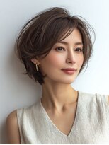 Heart's美人設計と白髪ぼかし専門店 青山表参道店 脱白髪染め/ショートヘア【ハーツ】&nbsp;白髪ぼかし脱白髪染め似合わせショートボブ40代50代60代
