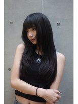 アンブル リュクス 池袋(amble luxe)&nbsp;ブラックグレージュ韓国ロングレイヤー