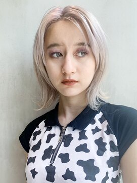 アルバム 銀座(ALBUM GINZA) 外はねボブ_ボブルフクールショートピンクベージュ_28218