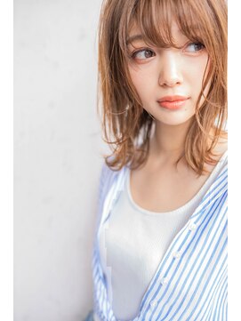 サングース(Sungoose) 韓国風ミディ＃マロンベージュAラインボブ