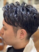 オムヘアー (HOMME HAIR) 【HOMME HAIR】 サイドパート コテパーマ スタイル