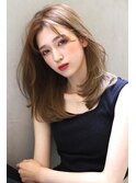 エアリーミディボブ_モード耳かけオフィスヘアチョコレート_3