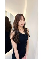 ノク(nok)&nbsp;チョコレートブラウン_前髪マチルダボブピンクベージュ