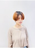 【松戸 藤原】マッシュショートオレンジカラー