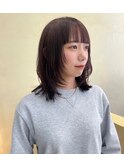 【snuw mina】レイヤーカット/ワインレッド