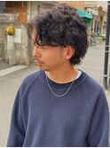 ハイライト/マッシュパーマ/ウルフ/アッシュブラック