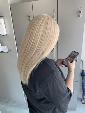 エイト 沖縄豊崎店(EIGHT toyosaki) 【EIGHT 豊崎】お客様スタイル_ハイトーン×ホワイトベージュ