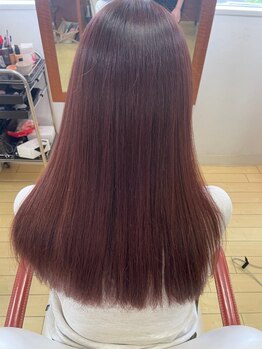 パレット ヘアーメイクの写真/【原田駅徒歩2分】≪ツヤ・潤い・しなやかさ表現≫髪本来の美しさを取り戻す！プレミアム”水素”カラー