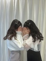 編み込みハーフツイン